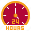 24 hours, time, clock, support, service, shopping online 