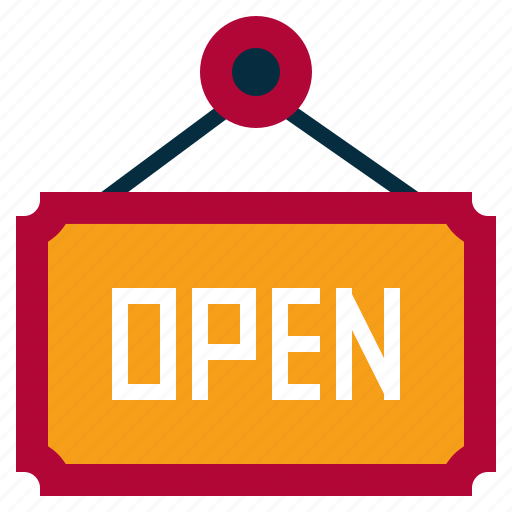 Open sign, shop, store, board, shopping icon - Download on Iconfinder
