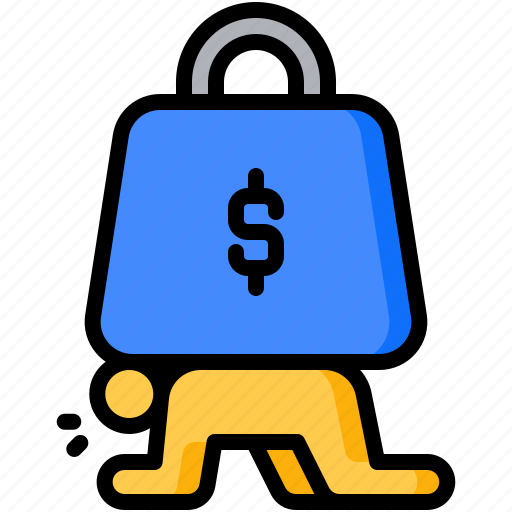 Debt, loan, weight, crisis icon - Download on Iconfinder