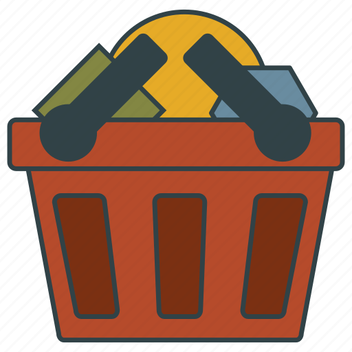 Basket, full, shopping, cart, frail icon - Download on Iconfinder