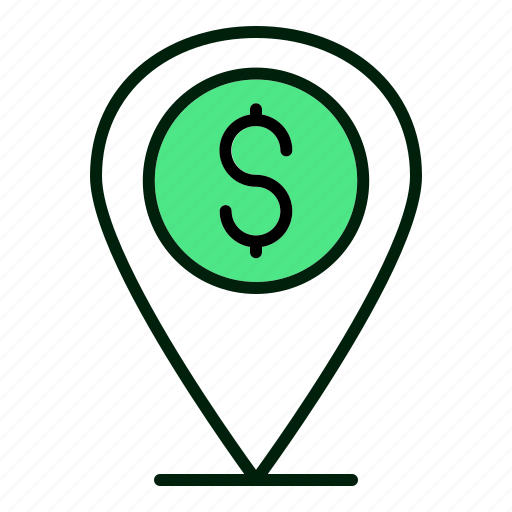 Money, location, pin, placeholder icon - Download on Iconfinder
