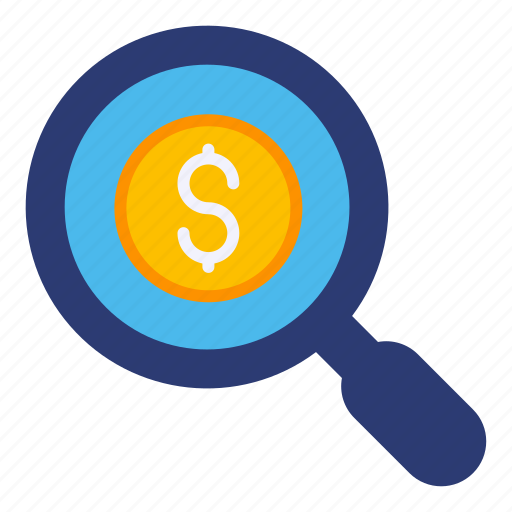 Magnifying, search, money, currency icon - Download on Iconfinder