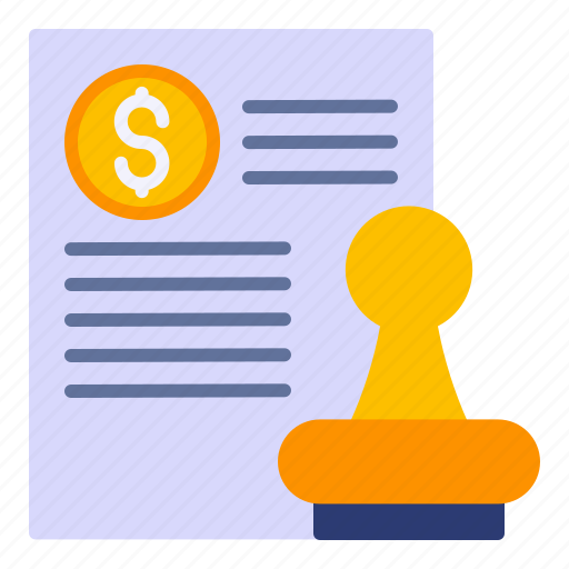 Stamp, tax, salary, economy, finance icon - Download on Iconfinder