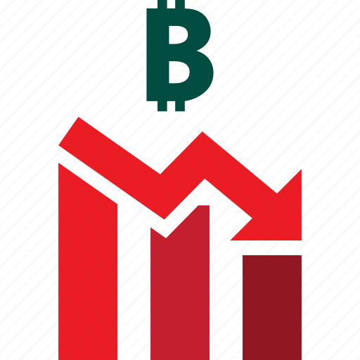 Bars, bitcoin, descending, down, graph, stocks, trading icon - Download on Iconfinder