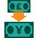 conversion, currency, exchange, money, pound to yen, rate
