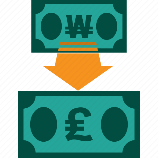 Conversion, currency, exchange, money, rate, won to pound icon - Download on Iconfinder