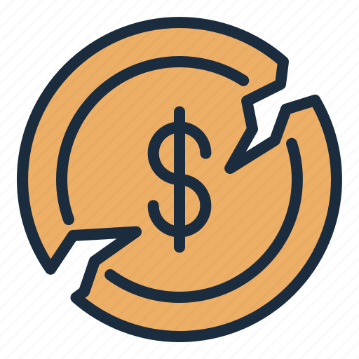 Money, coin, finance, business, economy, crash, crisis icon - Download on Iconfinder