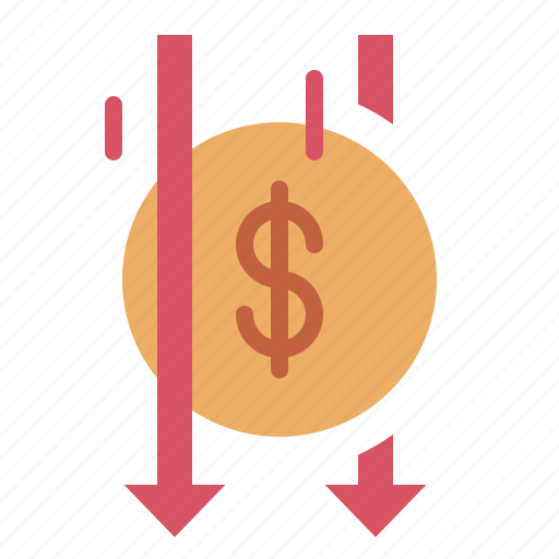 Inflation, money, coin, finance, business, economy, crash icon - Download on Iconfinder