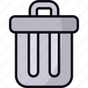 trash can, recycle bin, delete, garbage can, remove, discard