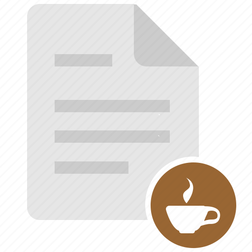 Coffee, cup, doc, document, drink, file, pause icon - Download on Iconfinder