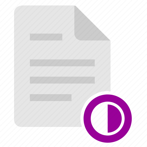 Color, contrast, doc, document, file, settings icon - Download on Iconfinder