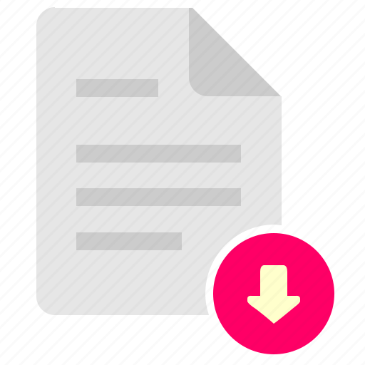 Doc, document, down, download, file icon - Download on Iconfinder