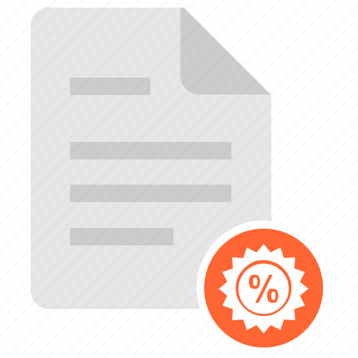 Discount, doc, document, file, price, sale icon - Download on Iconfinder