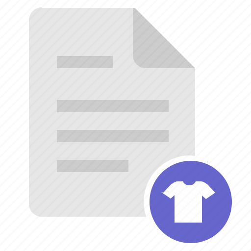Doc, document, file, tshirt, wear icon - Download on Iconfinder