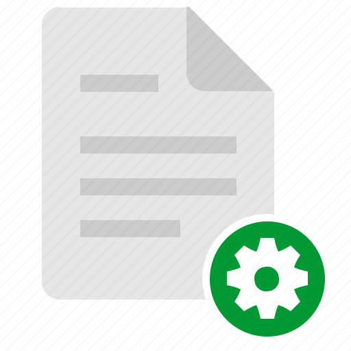Configuration, detail, doc, document, file, gear icon - Download on Iconfinder