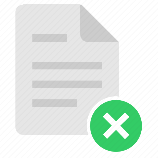 Cancel, delete, doc, document, file, multiply, stop icon - Download on Iconfinder