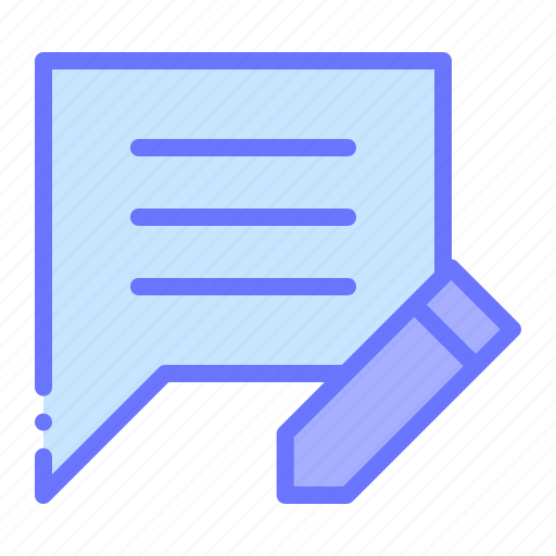 Comment, edit, feed, write icon - Download on Iconfinder
