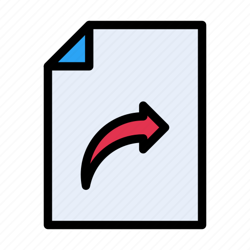 Document, file, forward, send, share icon - Download on Iconfinder