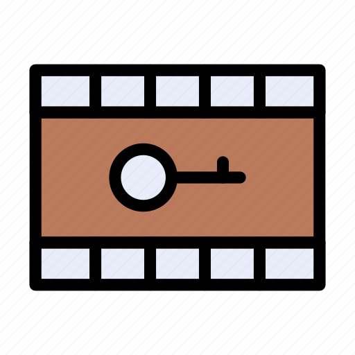 Key, media, protection, reel, video icon - Download on Iconfinder
