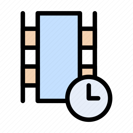 Duration, editing, film, reel, time icon - Download on Iconfinder