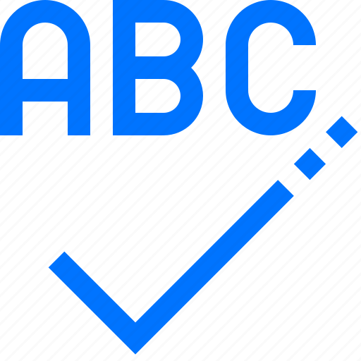 Abc, check, correct, editor, spell, text, verify icon - Download on Iconfinder