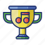 music, award, trophy 
