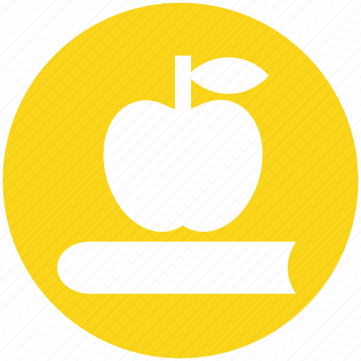 Apple, book, education, knowledge, notebook, study icon - Download on Iconfinder