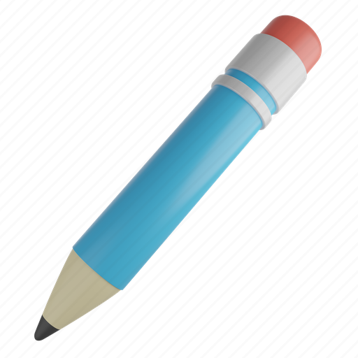 Pencil, write, edit, draw, writing, tool, drawing 3D illustration - Download on Iconfinder