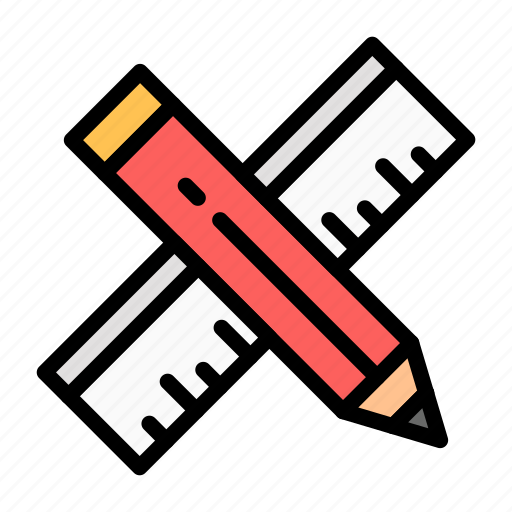 School tools, pencil, pen, ruler, education icon - Download on Iconfinder