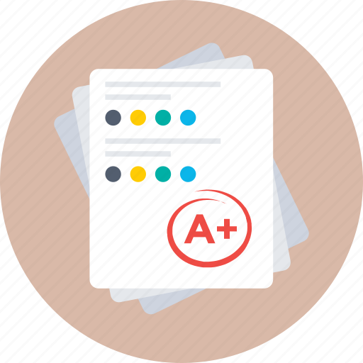 Document, grade, grade paper, result papers, result sheet icon - Download on Iconfinder