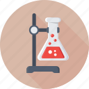 experiment, flask, lab research, laboratory, spirit lamp