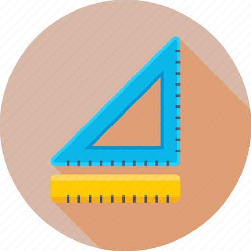 Drafting, geometry, scale, set square, stationery icon - Download on Iconfinder