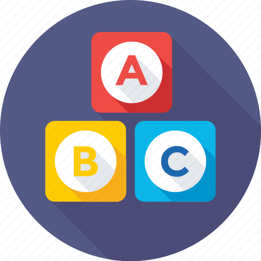 Abc block, alphabet blocks, basic english, early education, kindergarten icon - Download on Iconfinder