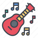 iconset, education, filled, music, guitar, instrument, school, musical, study