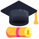 education, graduation, diploma, mortarboard