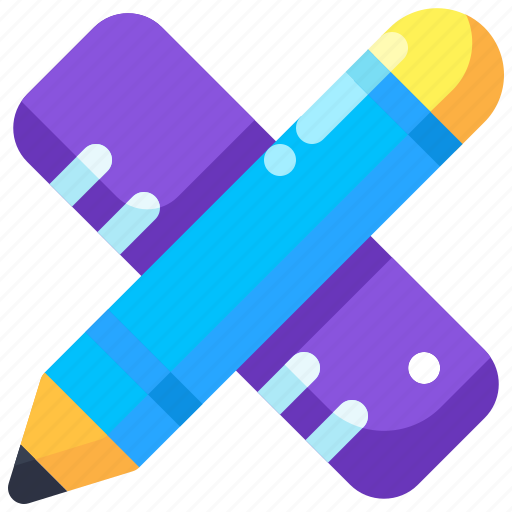 Education, stationery, pen, ruler icon - Download on Iconfinder