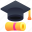 education, graduation, diploma, mortarboard, certificate 
