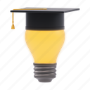 light, bulb, with, cap, education, idea, school, hat, fashion 