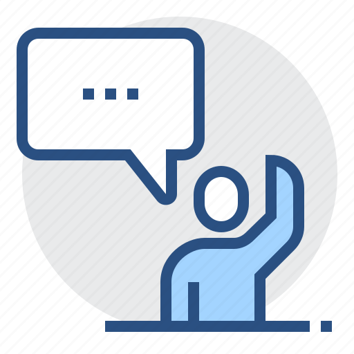 Hand, man, mentee, up, chat, person, talk icon - Download on Iconfinder