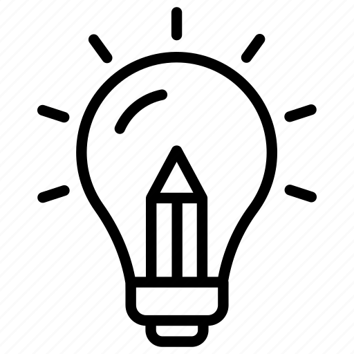 Creative, writing, content, blogging, creativity, innovative, lightbulb icon - Download on Iconfinder