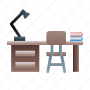 desk, furniture, office, interior