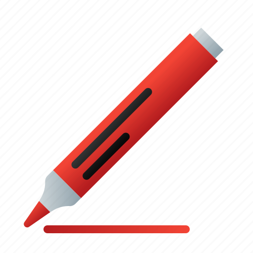 Marker, red, pen, education icon - Download on Iconfinder