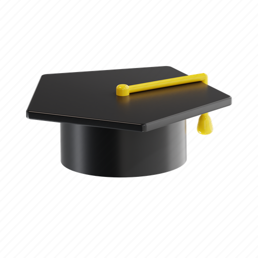 Graduation cap, education, graduation, cap, graduate, study, knowledge 3D illustration - Download on Iconfinder