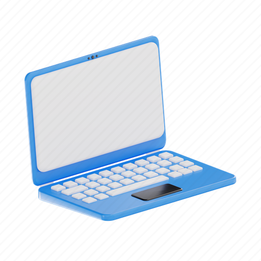 Laptop, work, online, internet, device, technology 3D illustration - Download on Iconfinder