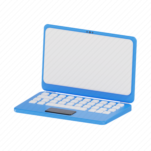 Laptop, work, online, internet, device, technology 3D illustration - Download on Iconfinder