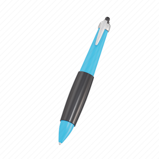 Pen, write, edit, writing, paper, tool 3D illustration - Download on Iconfinder