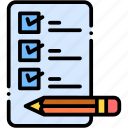 checklist, paper, appraisal, test, document, exam
