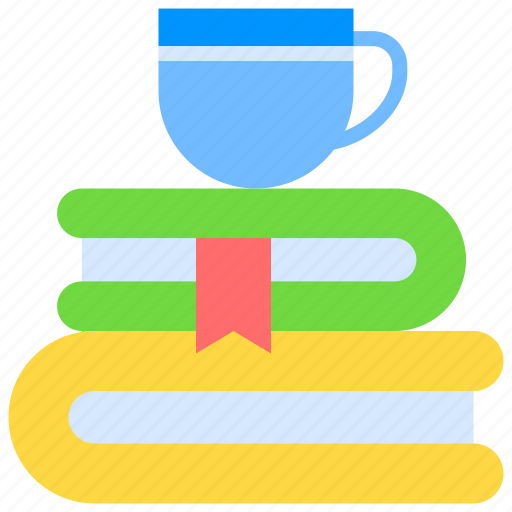 Books, education, learning, cup, tea, study icon - Download on Iconfinder