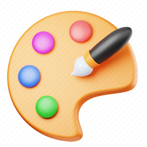 Color, pallete 3D illustration - Download on Iconfinder