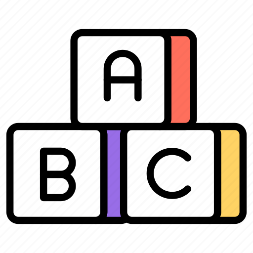 Alphabet blocks, podium, cube, letter, school icon - Download on Iconfinder